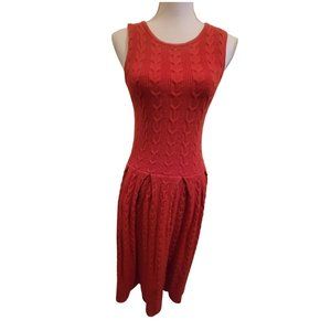 Far Away From Close Sleeveless Orange Sweater Dress Size M